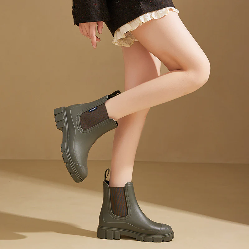 Women’s Chelsea Rain Boots Waterproof Anti-Slip Outdoor
