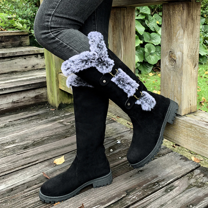 Women's WinterHug Mid-Boots - Plush Lined Suede Snow Boots