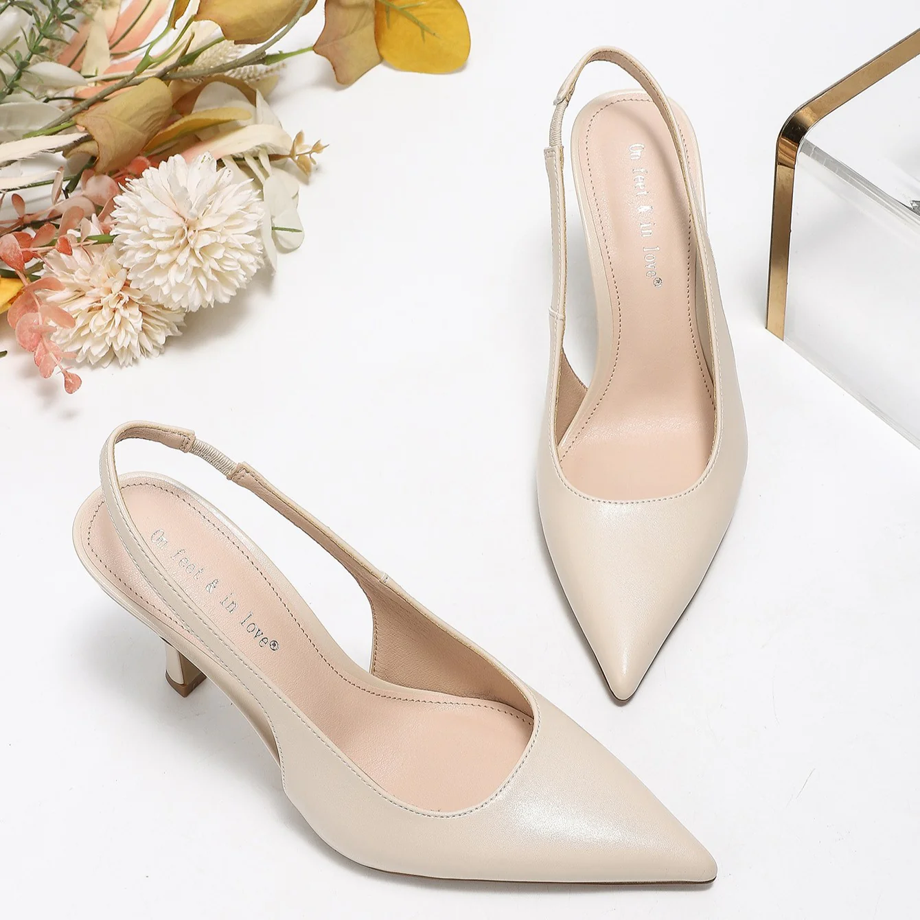 Women’s Élise Minimalist French-Style Buckle Strap Pointed-Toe High Heels – Slim Stiletto Court Shoes