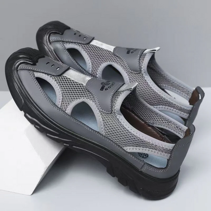 Aero Men’s Breathable Closed-Toe Sandals – Lightweight Mesh Outdoor Casual Beach Shoes