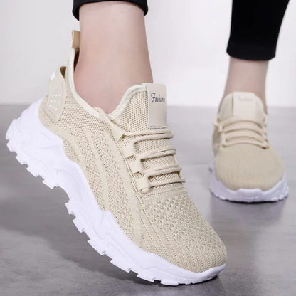 Women’s AirWeave Sneakers – Breathable Mesh Lightweight Flat Shoes