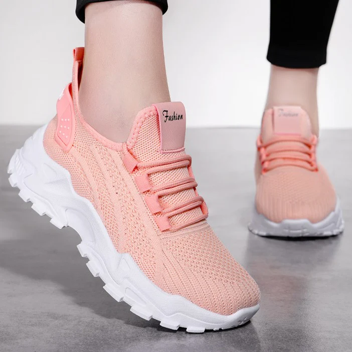 Women’s AirWeave Sneakers – Breathable Mesh Lightweight Flat Shoes
