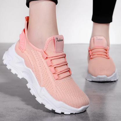 Women’s AirWeave Sneakers – Breathable Mesh Lightweight Flat Shoes