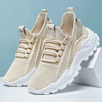 Women’s AirWeave Sneakers – Breathable Mesh Lightweight Flat Shoes