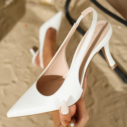 Women’s Élise Minimalist French-Style Buckle Strap Pointed-Toe High Heels – Slim Stiletto Court Shoes