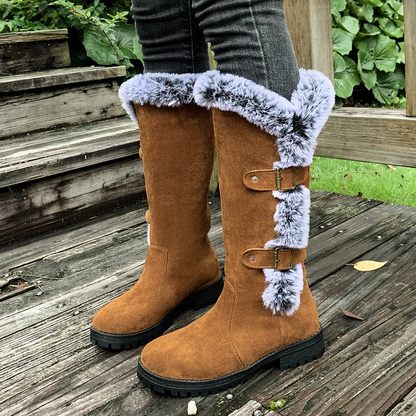 Women's WinterHug Mid-Boots - Plush Lined Suede Snow Boots