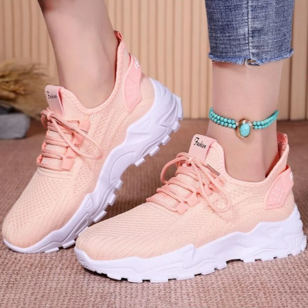 Women’s AirWeave Sneakers – Breathable Mesh Lightweight Flat Shoes