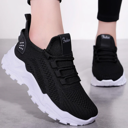Women’s AirWeave Sneakers – Breathable Mesh Lightweight Flat Shoes