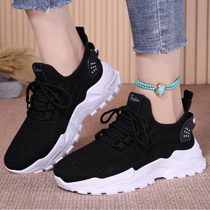 Women’s AirWeave Sneakers – Breathable Mesh Lightweight Flat Shoes