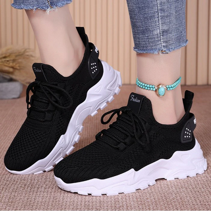 Women’s AirWeave Sneakers – Breathable Mesh Lightweight Flat Shoes