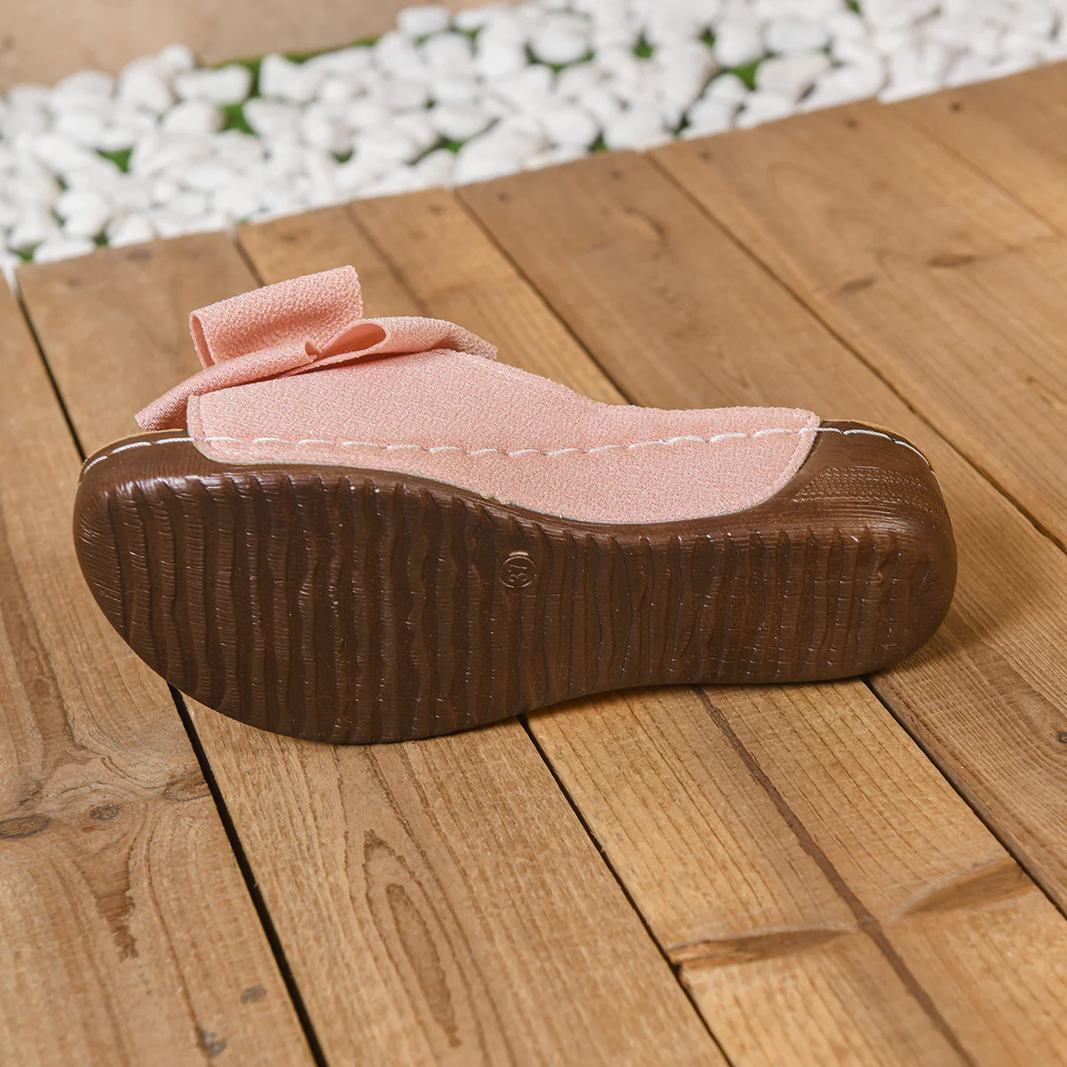 Women’s Liora Bow Flower Platform Wedge Slide Sandals – Peep-Toe Wide Strap Summer Slides