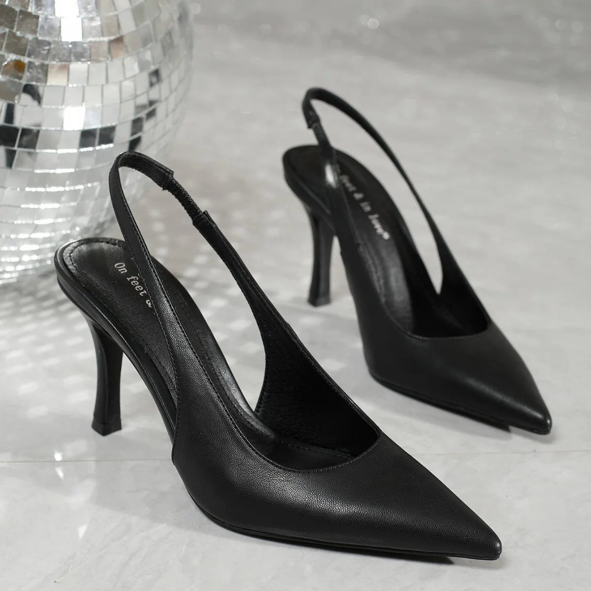 Women’s Élise Minimalist French-Style Buckle Strap Pointed-Toe High Heels – Slim Stiletto Court Shoes
