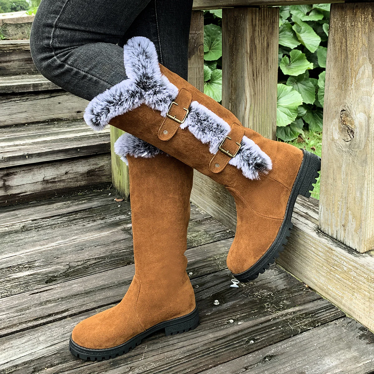 Women's WinterHug Mid-Boots - Plush Lined Suede Snow Boots