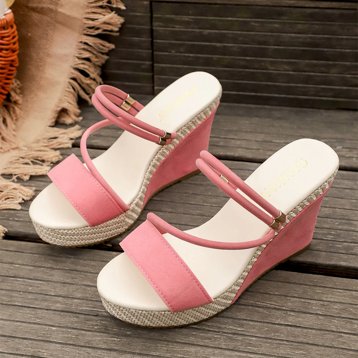 Women’s VelvetAir Ankle-Strap Platform Wedge Sandals – Breathable Suede Elegant Shoes