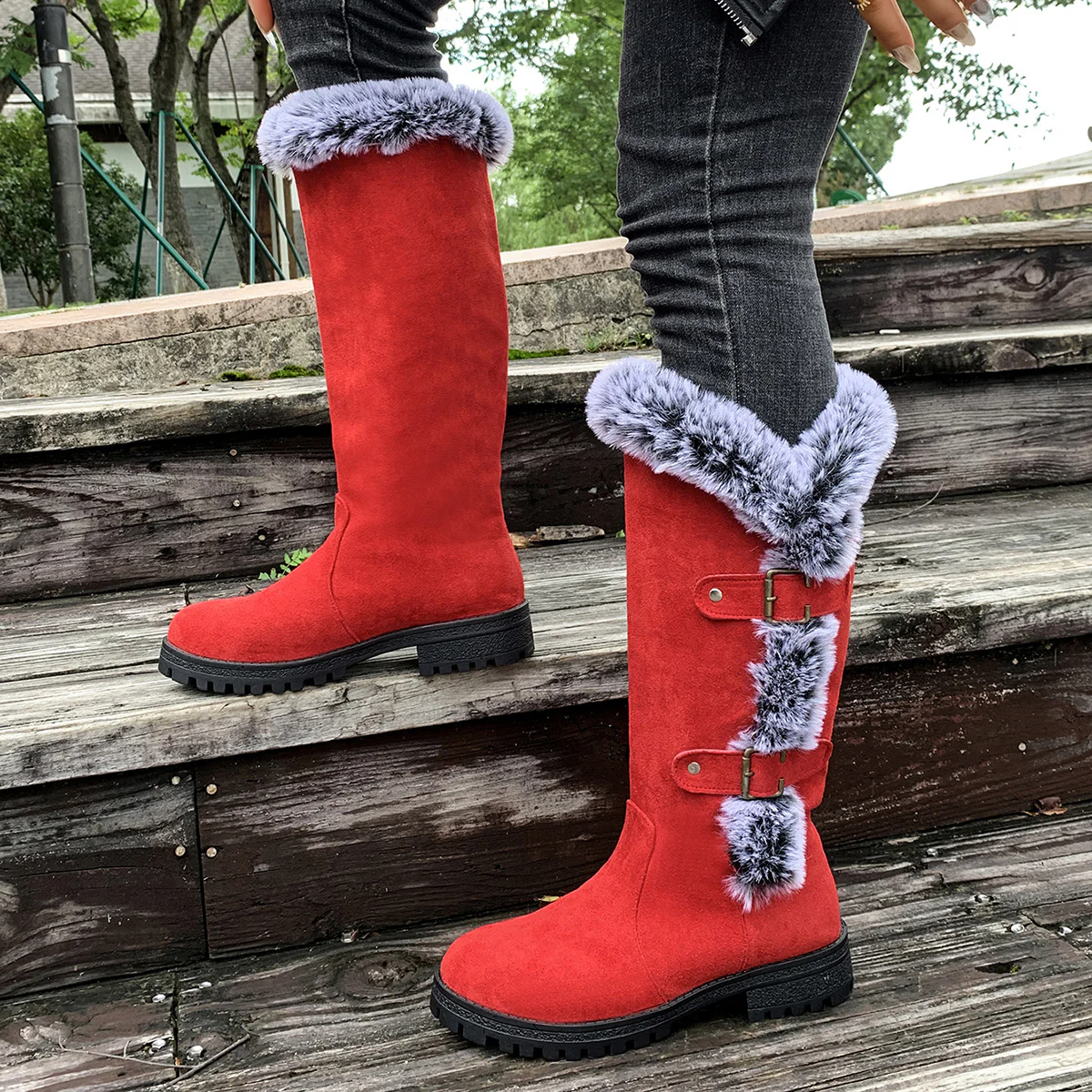 Women's WinterHug Mid-Boots - Plush Lined Suede Snow Boots