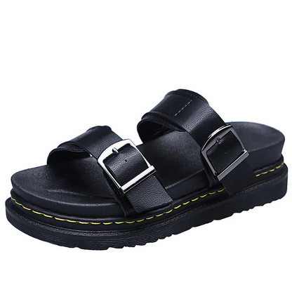Women's Coastal Gladiator Sandals – Sporty Platform Slide with Contoured Footbed