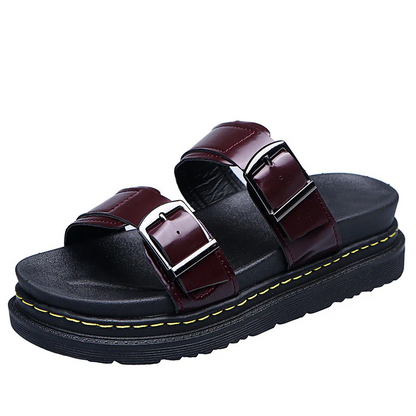 Women's Coastal Gladiator Sandals – Sporty Platform Slide with Contoured Footbed