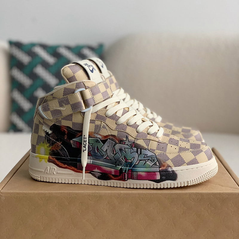 Air Force 1 Mid x Louis Vuitton Graffiti Best Quality