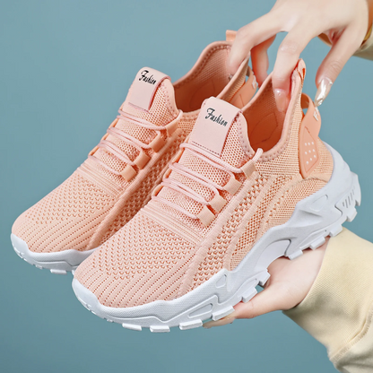 Women’s AirWeave Sneakers – Breathable Mesh Lightweight Flat Shoes