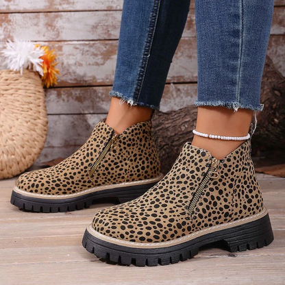 Women's Metro Chelsea Boots - Side-Zip Suede Ankle Boots with Chunky Heel
